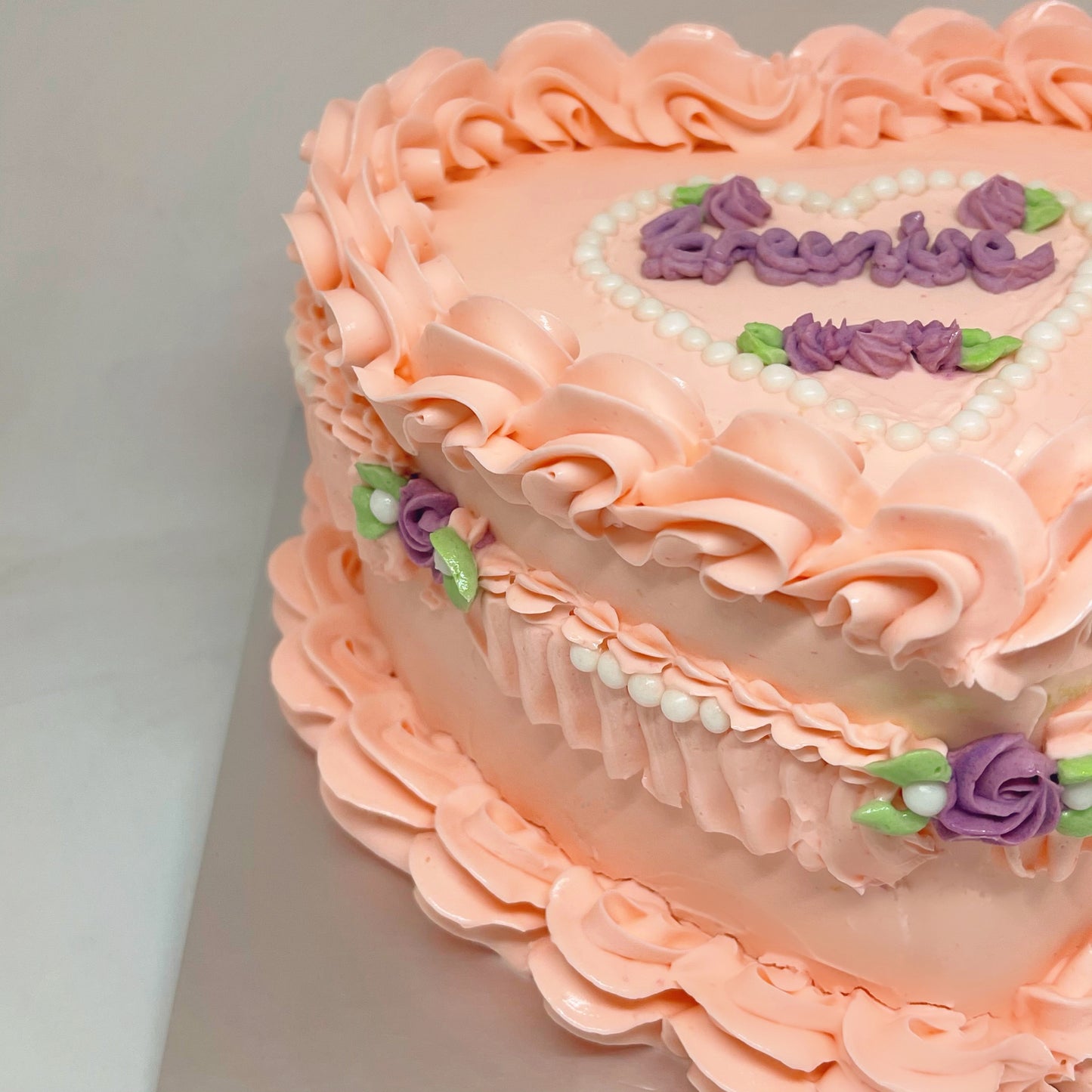 Korean Vintage Heart Cake